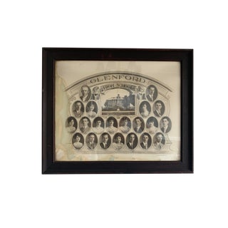 1925 Glenford High School Sepia Tone Photograph For Sale