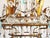 Sky Blue Vintage Gilt Metal Italian Chandelier With Blue Opaline Crystals For Sale - Image 8 of 12