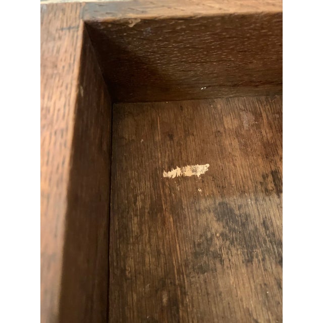 Antique Oak and Marble Cabinet Stand For Sale - Image 12 of 13