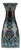 Handmade Ceramic Vase (25cm) Traditional Turkish Red Tulip & Purple Floral Pattern – Elegant Conical Art Decor For Sale