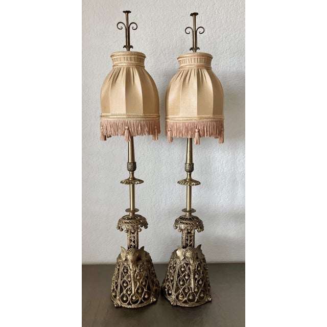 Late 20th-Century British Colonial-Style Elephant Table Lamps in the Manner of John-Richard - A Pair For Sale - Image 16 of 18