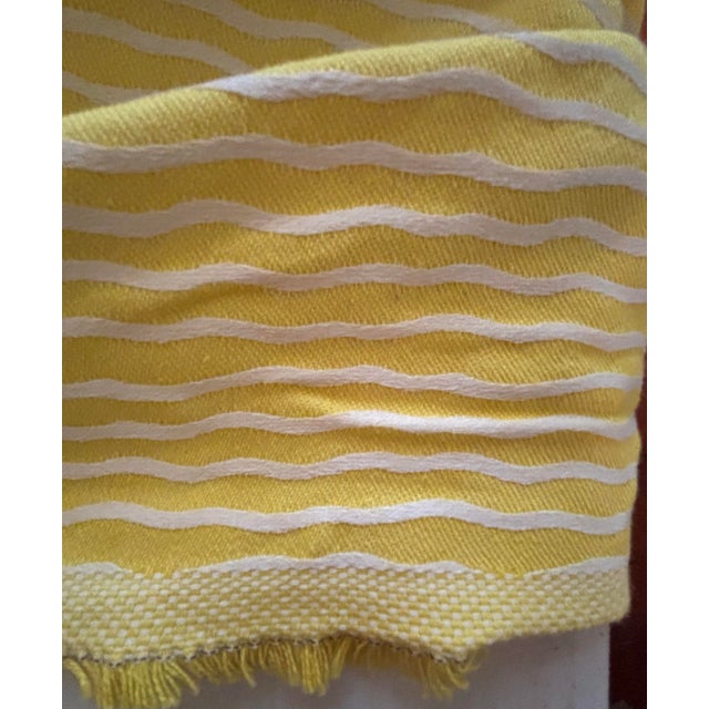 1980s Approximately 43 Yards of Yellow and White Brunschwig & Fils Fabric For Sale - Image 5 of 6
