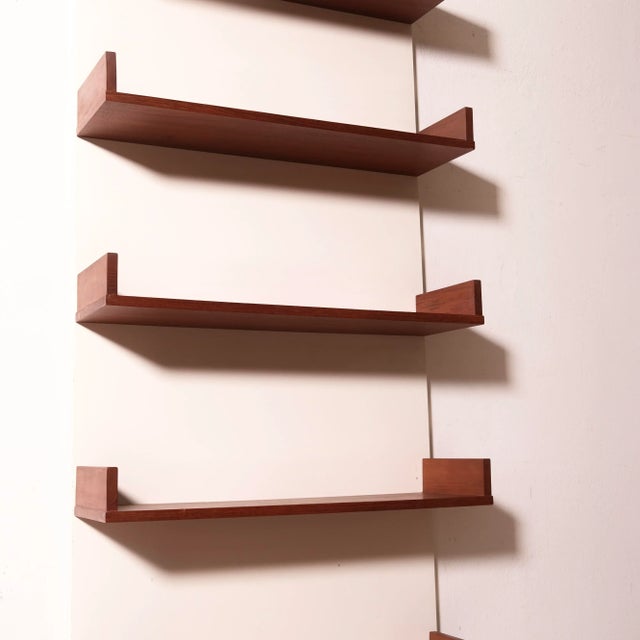 Handcrafted Wooden Shelves, Italy, 1960s, Set of 6 For Sale - Image 3 of 18
