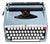 Vintage Typewriter in Light Blue from Brother De Luxe, 1960s For Sale