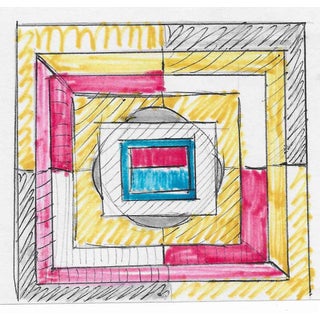 1970s Robert Herrmann Abstract Design Drawing For Sale
