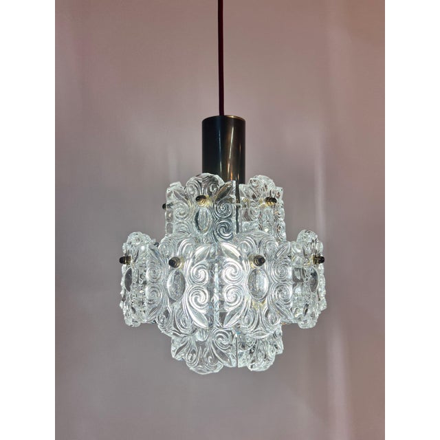 Crystal Glass Pendant Lamp from Kinkeldey For Sale - Image 11 of 11