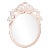 Fleur Home Garden District Thalia Oval Mirror in Pink Ground, 40x53 For Sale