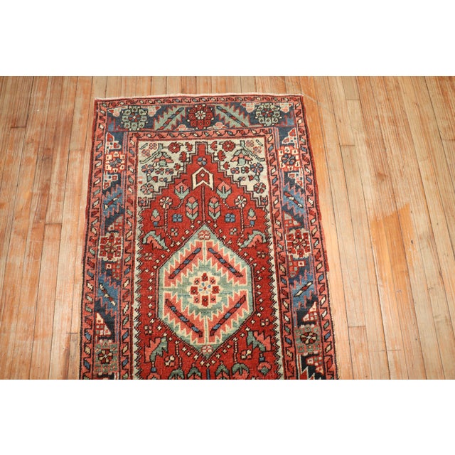Antique Zabihi Collection Persian Heriz Small Runner - 2'8" x 6'10" For Sale In New York - Image 6 of 8