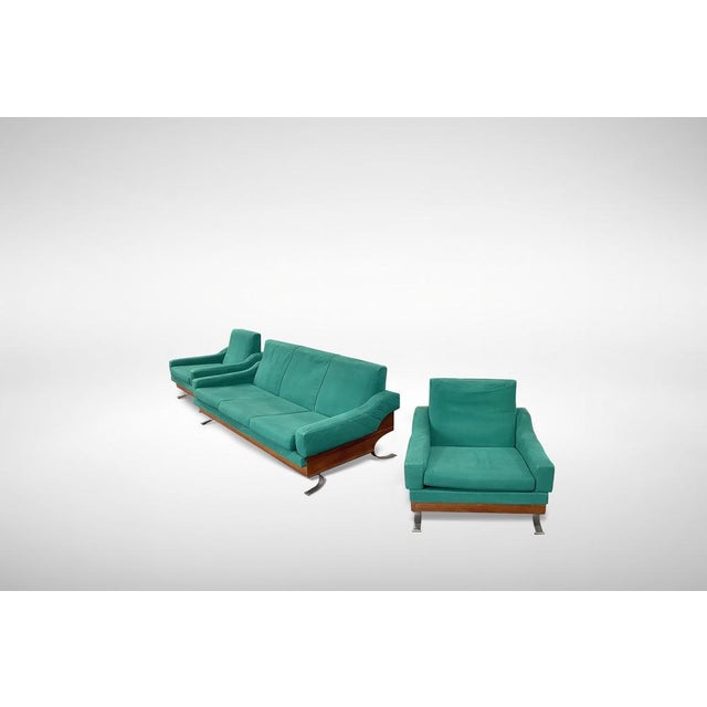 Vintage Sofa Set by Saporiti, Italy 1950s. Original upholster, very rare to find in the set armchairs + sofa. Armchairs 70...