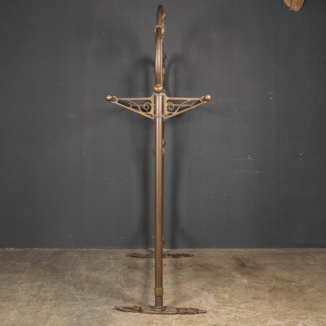 Brown 19th Century Victorian Brass Coat Stands, 1890s, Set of 2 For Sale - Image 8 of 18