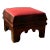 Mid 19th Century Victorian Mahogany and Silk-Velvet Footstool For Sale