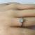 Metal 14 Karat Gold Diamond Engagement Ring Emerald-Cut Diamond and Baguette Accent Size 6 For Sale - Image 7 of 11