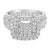14KT White Gold Diamond Cocktail Ring (1 1/2 cttw, H-I Color, SI2-I1 Clarity) Size 7 For Sale - Image 4 of 7