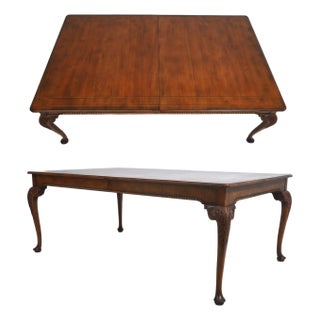 Baker Walnut Stately Homes Dining Table For Sale