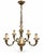 Louis XV style brass chandeliers 5 lights, dimensions: height 75, width and depth 45. European Plug (up to 250V).The...