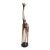 Large 20th Century Large Hand-Carved Wooden Giraffe Sculpture, 85” Tall For Sale