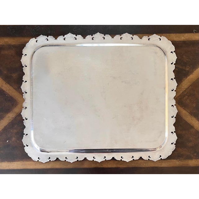 Selling this Antique Wilcox Silver Co. Silver-Plated Serving Tray. Tray has been freshly polished. Comes with a cloth...