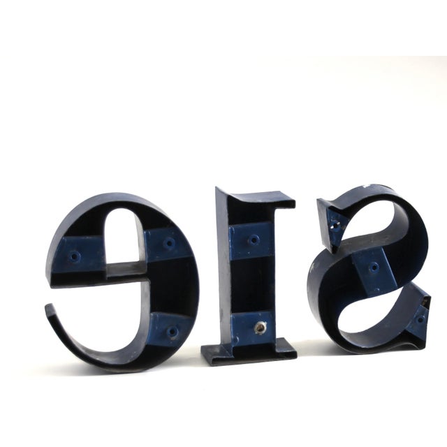 French Industrial EIS or SIE Letter Set, 1950s, Set of 3 For Sale - Image 4 of 5