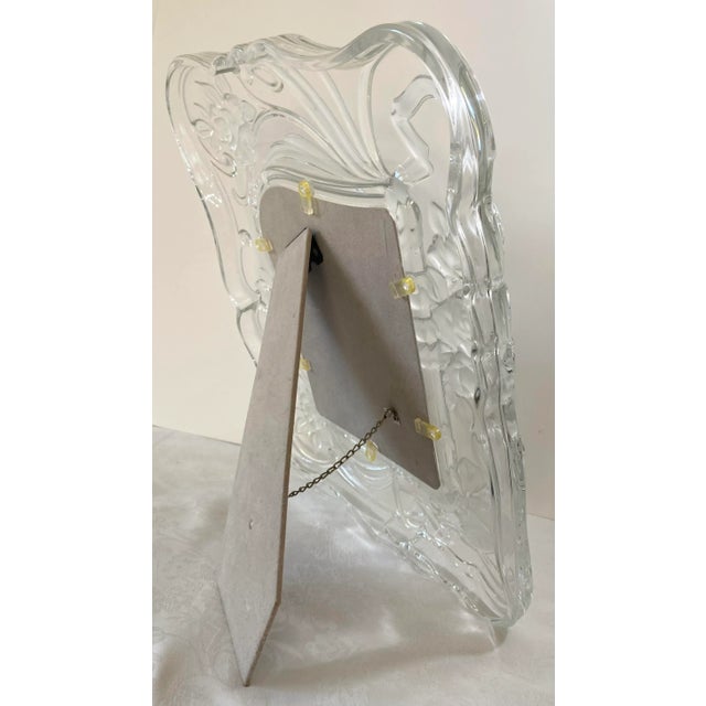 Traditional Vintage Mikasa Crystal “Victorian” Frosted & Clear Photo Frame Mint Condition For Sale - Image 3 of 11