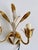 Metal Italian Gilt and White Tôle 2-Light Wall Sconce attributed to Masca, 1970s For Sale - Image 7 of 12