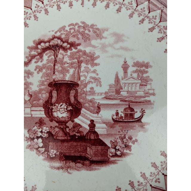 Antique Staffordshire Red Transferware Canova Plates by T. Mayer, Set of 6 For Sale In New York - Image 6 of 15