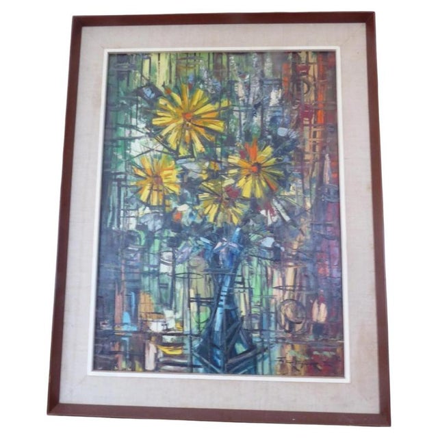 Arthur Sarkissian, Still Life with Yellow Flowers, 1972, Oil on Canvas For Sale - Image 15 of 15