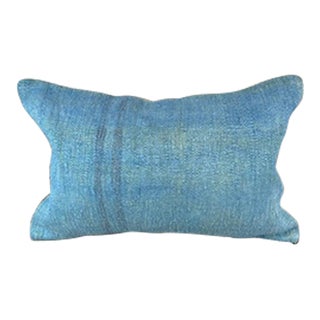 16 x 24 Hemp Pillow Turkish Cushion Natural Blue Pillow Cushion Cover For Sale