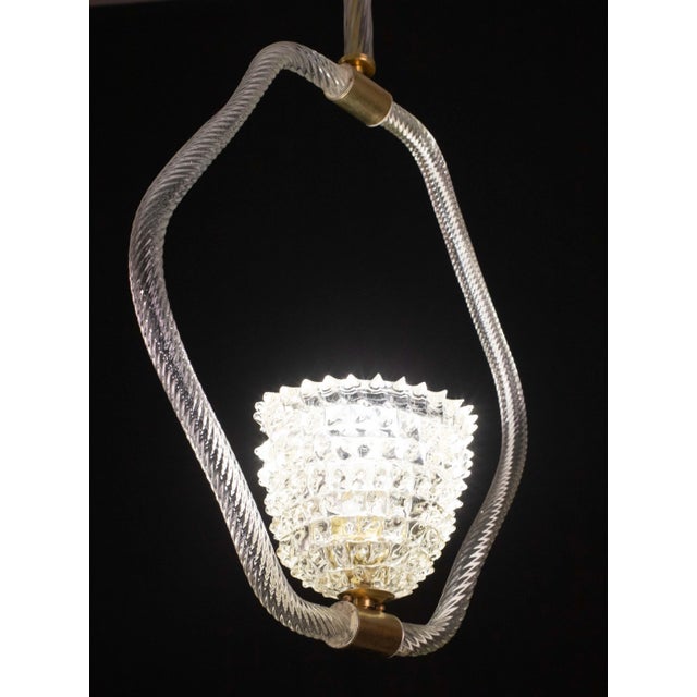 Clear Rostrato Murano Glass Chandelier by Barovier & Toso, 1940s For Sale - Image 11 of 13