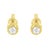Contemporary 10K Yellow Gold 0.30 Cttw Round Brilliant-Cut Near Colorless Diamond Bezel-Set Stud Earrings (H-I Color, I1-I2 Clarity) For Sale - Image 3 of 6