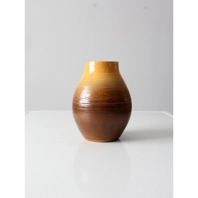 Contemporary Vintage Studio Pottery Vase For Sale - Image 3 of 8
