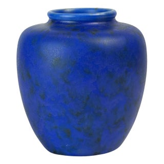 Chameleon Ware Urn Vase in Cobalt Blue Ceramic from George Clews, England 1930s For Sale