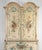 Wood Vintage Italian Venetian Hand Painted Secretary Desk W/ Bookcase Top For Sale - Image 7 of 17