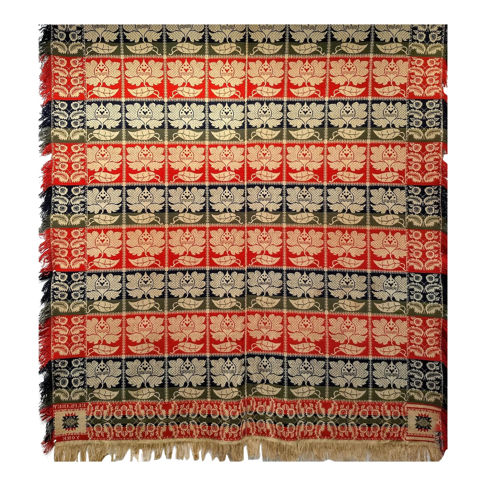 Mid 18th Century American Coverlet | Chairish