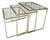Art Deco French Brass and Glass Nesting Tables, Set of 3 For Sale
