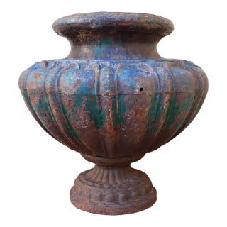 Gorgeous 19th Century French Cast Iron Planter, Likely by Val d'Oesne For Sale