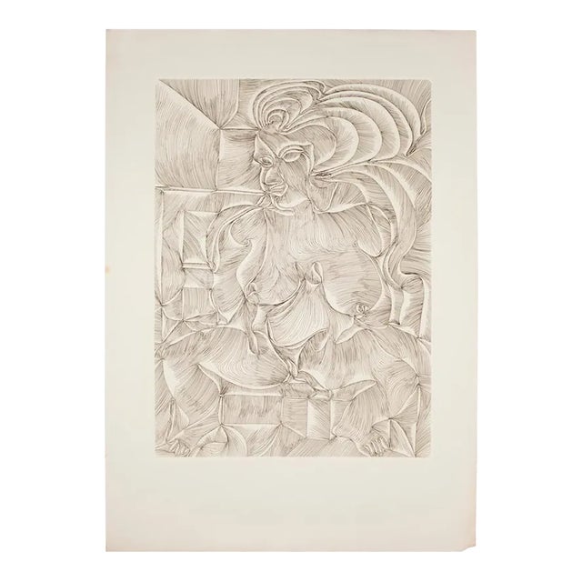 Fritz Baumgartner, Composition, Etching, 1970s For Sale