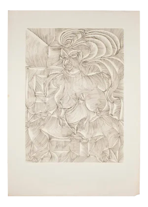 Fritz Baumgartner, Composition, Etching, 1970s