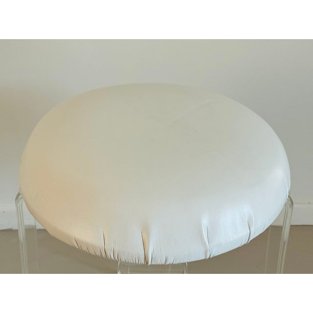1970s Mid Century Lucite Vanity Stool For Sale - Image 10 of 12