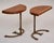 Early 20th Century Spanish Half Round Oak Side Tables on Iron Bases - Pair For Sale - Image 9 of 10
