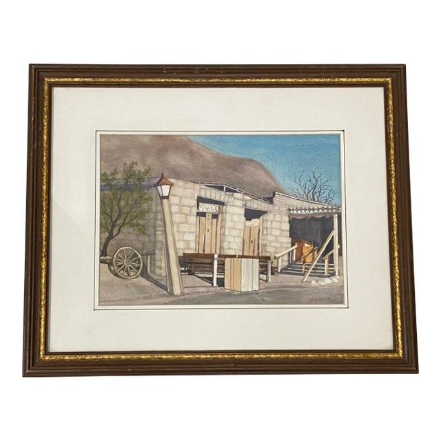 Art Ellis "Calico Mine, Joe's Saloon" Original Watercolor C.1980 For Sale
