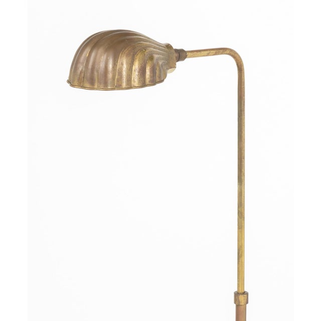 Shell Mid-Century Modern Brass Shell Motif Floor Lamp For Sale - Image 7 of 7