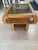 1970s Side Table -1970s California Modern Sculptural Oak Side Table With Smoked Glass Top For Sale - Image 5 of 8
