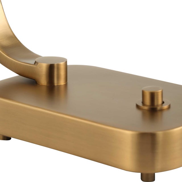 Kenneth Ludwig Chicago Bend The Rules Brass Desk Lamp For Sale - Image 4 of 12