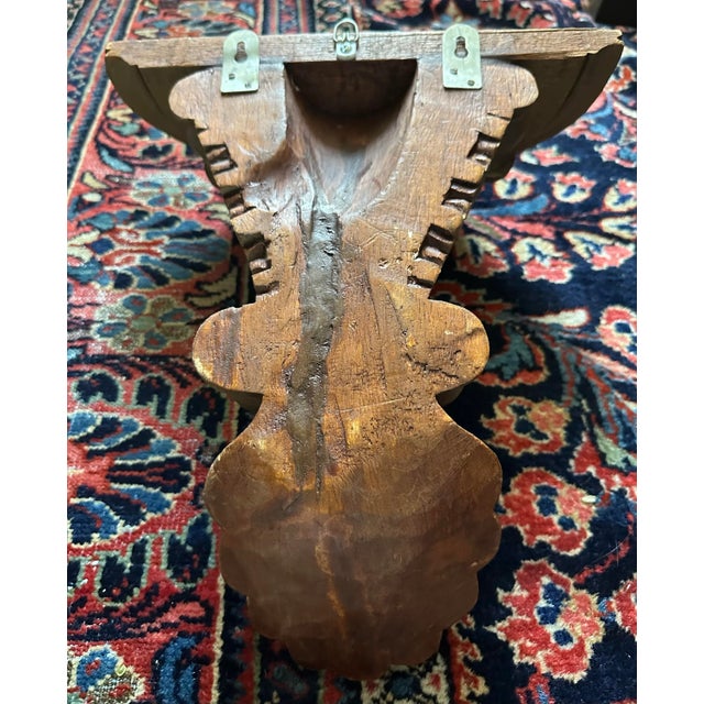 Pair of 18th Century Italian Neoclassical Gold Gilt Carved Wood Brackets Wall Mount Shelves For Sale - Image 11 of 13