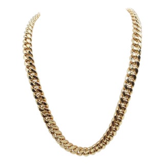 Vintage 18 Karat Yellow Gold 150 Gm link Chain Unisex For Sale