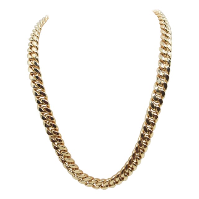 Vintage 18 Karat Yellow Gold 150 Gm link Chain Unisex For Sale