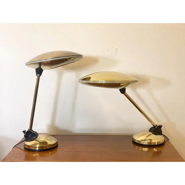 Space Age Table Lamps in Brass, 1970s, Set of 2 For Sale - Image 4 of 11