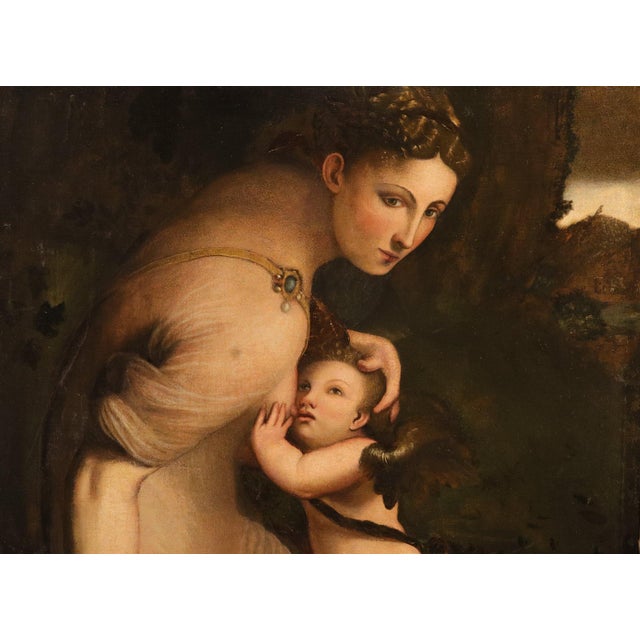 Camillo Boccaccino, Nude, Venus Cupid Boccaccino, 17th Century, Oil Painting on Canvas, Framed For Sale - Image 9 of 16