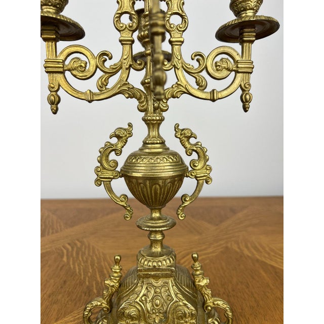 Vintage French Style Ornate Candleholders, Set of 2 For Sale - Image 5 of 16
