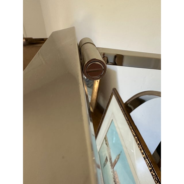Contemporary Late 20th Century RL Polished Nickel Easel Lamp For Sale - Image 3 of 10